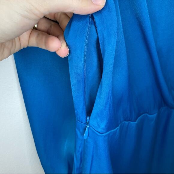 & Other Stories Mini Faux Wrap Satin Shirtdress Size 8 - Picture 6 of 10